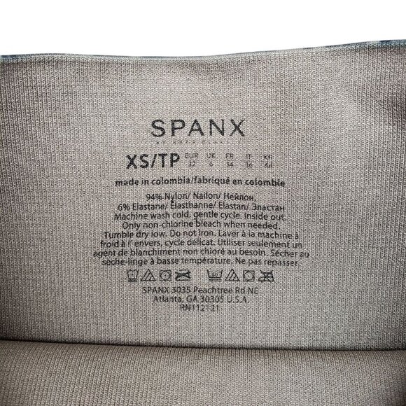 Spanx Look At Me Now Seamless Cropped Leggings Womens XS Animal Print Brown - Picture 7 of 7
